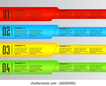 colorful modern text box template for website computer graphic business and internet, numbers.