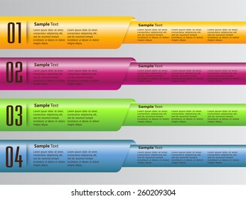 colorful modern text box template for website computer graphic business and internet, numbers.