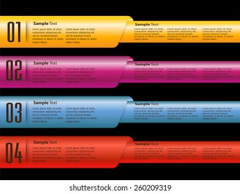 colorful modern text box template for website computer graphic business and internet, numbers.