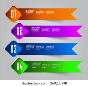 colorful modern text box template for website computer graphic business and internet, numbers. label.