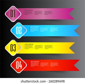 colorful modern text box template for website computer graphic business and internet, numbers. label.