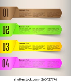 colorful modern text box template for website computer graphic business and internet, numbers.