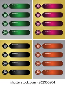 colorful modern text box template for website computer graphic technology and internet, numbers. Set of color frames for text or quotes. brochure. many, various