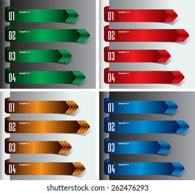 colorful modern text box template for website computer graphic technology and internet, numbers. Set of color frames for text or quotes. brochure. many, various