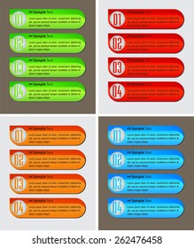 colorful modern text box template for website computer graphic technology and internet, numbers. Set of color frames for text or quotes. brochure. many, various