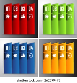 colorful modern text box template for website computer graphic technology and internet, numbers. Set of color frames for text or quotes. brochure. many, various