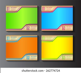 colorful modern text box template for website computer graphic technology and internet, numbers. Set of color frames for text or quotes. brochure. many, various