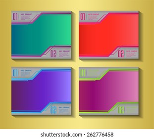colorful modern text box template for website computer graphic technology and internet, numbers. Set of color frames for text or quotes. brochure. many, various