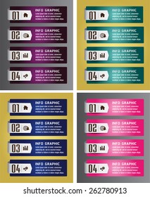 colorful modern text box template for website computer graphic technology and internet, numbers. Set of color frames for text or quotes. brochure. many, various