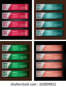 colorful modern text box template for website computer graphic technology and internet, numbers. Set of color frames for text or quotes. brochure. many, various