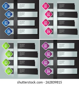 colorful modern text box template for website computer graphic technology and internet, numbers. Set of color frames for text or quotes. brochure. many, various