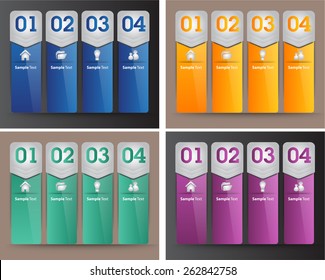 colorful modern text box template for website computer graphic technology and internet, numbers. Set of color frames for text or quotes. brochure. many, various