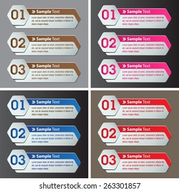 colorful modern text box template for website computer graphic and internet, numbers. Set of color frames for text or quotes. brochure. many, various