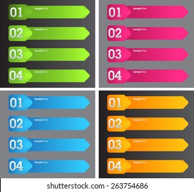 colorful modern text box template for website computer graphic and internet, numbers. Set of color frames for text or quotes. brochure. many, various