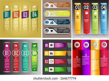 colorful modern text box template for website computer graphic technology and internet, numbers. Set of color frames for text or quotes. brochure. many, various