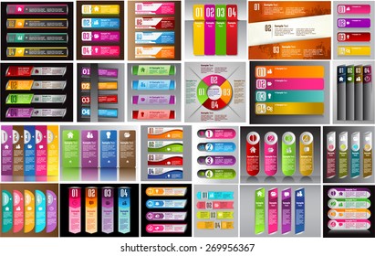 colorful modern text box template for website computer graphic technology and internet, numbers. Set of color frames for text or quotes. brochure. many, various