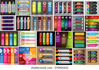 colorful modern text box template for website computer graphic technology and internet, numbers. Set of color frames for text or quotes. brochure. many, various