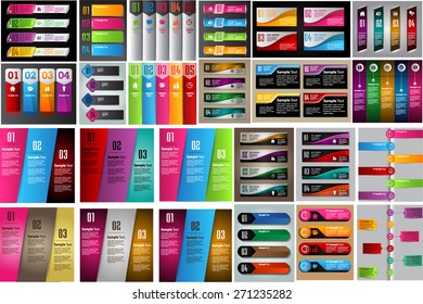 colorful modern text box template for website computer graphic technology and internet, numbers. Set of color frames for text or quotes. brochure. many, various