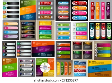 colorful modern text box template for website computer graphic technology and internet, numbers. Set of color frames for text or quotes. brochure. many, various