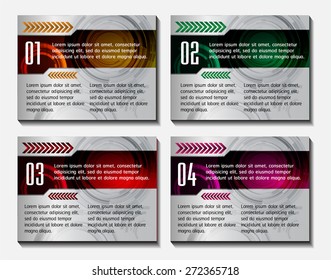 colorful modern text box template for website computer graphic business and internet, numbers. label. card. banner label Leaflet brochure flyer magazine ad. paper. poster. artwork. object. publishing.