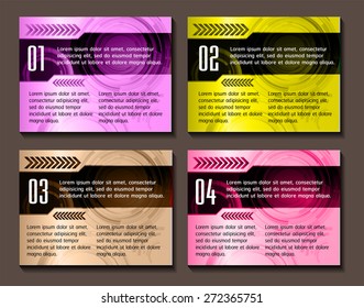 colorful modern text box template for website computer graphic business and internet, numbers. label. card. banner label Leaflet brochure flyer magazine ad. paper. poster. artwork. object. publishing.