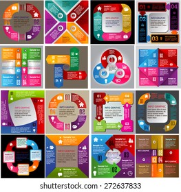 colorful modern text box template for website computer graphic and internet, numbers. Set of color frames for text or quotes. brochure. many, various