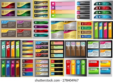 colorful modern text box template for website computer graphic technology business and internet, numbers. Set of color frames for text or quotes. brochure. many, various. infographics.