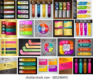 colorful modern text box template for website computer graphic technology and internet, numbers. Set of color frames for text or quotes. brochure. many, various. infographics