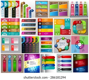 colorful modern text box template for website computer graphic technology and internet, numbers. Set of color frames for text or quotes. brochure. many, various. infographics.