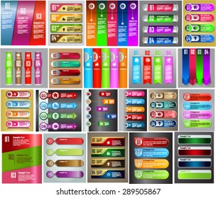 colorful modern text box template for website computer graphic technology and internet, numbers. Set of color frames for text or quotes. brochure. many, various. infographics.