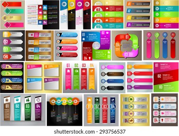 colorful modern text box template for website computer graphic technology and internet, numbers. Set of color frames for text or quotes. brochure. many, various. infographics