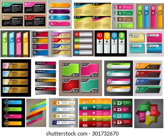 colorful modern text box template for website computer graphic technology and internet, numbers. Set of color frames for text or quotes. brochure. many, various