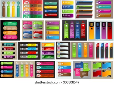 colorful modern text box template for website computer graphic and internet, numbers. Set of color frames for text or quotes. brochure. many, various. infographics