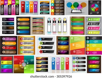 colorful modern text box template for website computer graphic technology and internet, numbers. Set of color frames for text or quotes. brochure. many, various. infographics