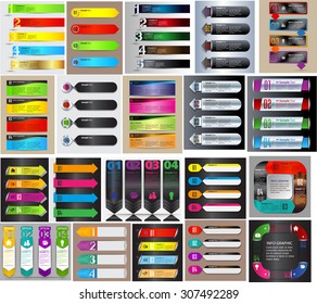 colorful modern text box template for website computer graphic technology and internet, numbers. Set of color frames for text or quotes. brochure. many, various