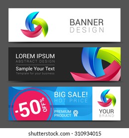 colorful modern text box template for website computer graphic technology and internet.