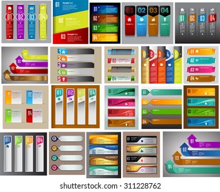 colorful modern text box template for website computer graphic technology and internet, numbers. Set of color frames for text or quotes. brochure. many, various. infographics.
