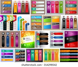 colorful modern text box template for website computer graphic and internet, numbers. Set of color frames for text or quotes. brochure. many, various. infographics