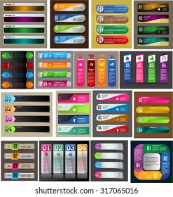colorful modern text box template for website computer graphic technology and internet, numbers. Set of color frames for text or quotes. brochure. many, various. infographics.