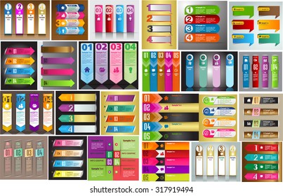 colorful modern text box template for website computer graphic technology and internet, numbers. Set of color frames for text or quotes. brochure. many, various. infographics