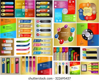 colorful modern text box template for website computer graphic technology and internet, numbers. Set of color frames for text or quotes. brochure. many, various. infographics