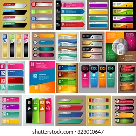 colorful modern text box template for website computer graphic technology and internet, numbers. Set of color frames for text or quotes. brochure. many, various