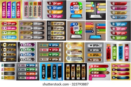 colorful modern text box template for website computer graphic technology and internet, numbers. Set of color frames for text or quotes. brochure. many, various