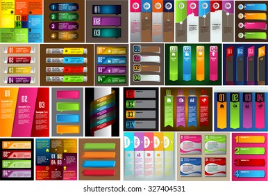 colorful modern text box template for website computer graphic technology and internet, numbers. Set of color frames for text or quotes. brochure. many, various. business