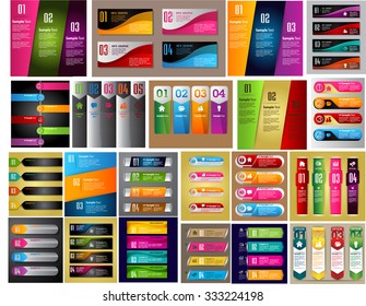 colorful modern text box template for website computer graphic technology and internet, numbers. Set of color frames for text or quotes. brochure. many, various
