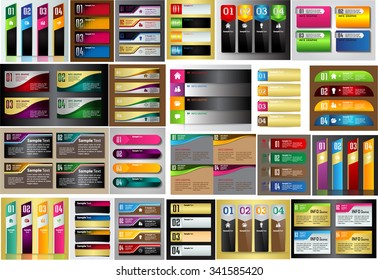 colorful modern text box template for website computer graphic technology and internet, numbers. Set of color frames for text or quotes. brochure. many, various. infographics.