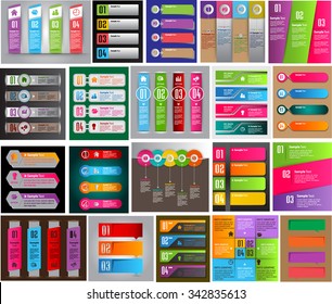 colorful modern text box template for website computer graphic technology and internet, numbers. Set of color frames for text or quotes. 