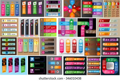 colorful modern text box template for website computer graphic technology and internet, numbers. Set of color frames for text or quotes. brochure. many, various