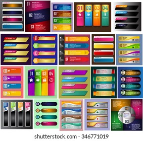 colorful modern text box template for website computer graphic technology business and internet, numbers. Set of color frames for text or quotes. brochure. many, various. infographics.