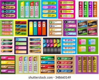 colorful modern text box template for website computer graphic technology and internet, numbers. Set of color frames for text or quotes.